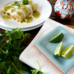 Chicken, Black Bean and Spinach Enchiladas