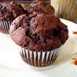 Chocolate-Chocolate Chunk Muffins