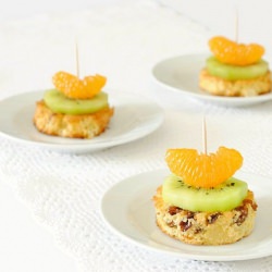 Panettone and Fruit Canapes