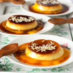 Mango and Coconut Crème Caramel