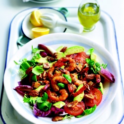 Prawn, Avocado and Pecan Herb Salad