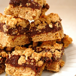 Chocolate Oatmeal Almost-Candy Bars