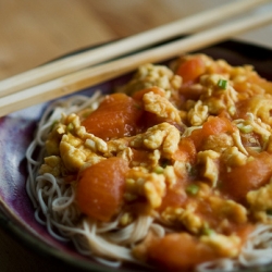 Tomato and Egg on Noodles