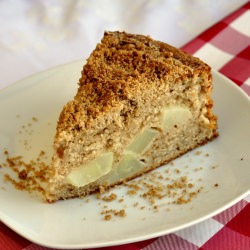 Pear Spice Streusel Coffee Cake