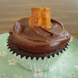 Dark Chocolate Bacon Cupcakes