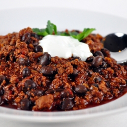 Chipotle Chili with Lime Crema