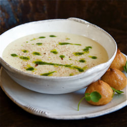 Cauliflower Soup with Morbier Buns