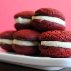 Red Velvet Cookie Sandwiches