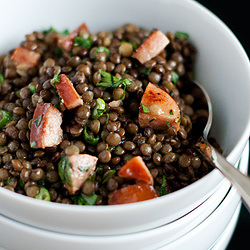 Warm Lentil Salad with Sausage