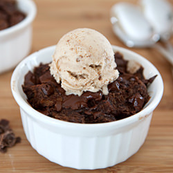 Chocolate Bread Pudding for Two