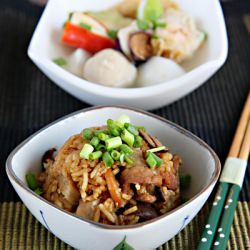 Yam Rice with Yong Tau Foo