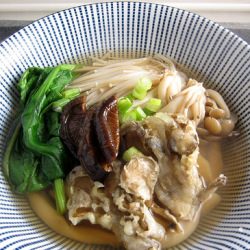 Udon with Mushrooms Three Ways