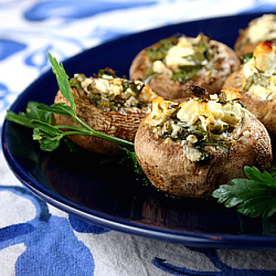 Feta Stuffed Mushrooms