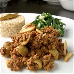 Picadillo with Sauteed Almonds