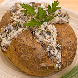 Jacket Potatoes with Mushrooms