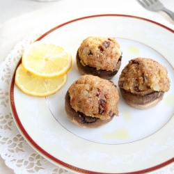 White Fish Stuffed Mushroom