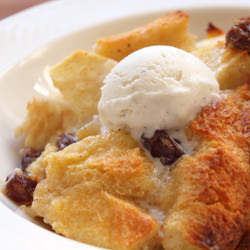 Apple Rum Raisin Bread Pudding