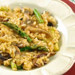 Mushroom and Asparagus Risotto