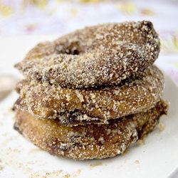 Apple Fritters with Sour Cream Dip