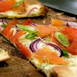 Pizza with Smoked Salmon