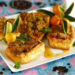 Baked Tofu with Kumquat Persillade