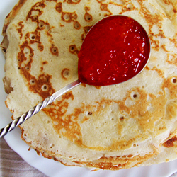 Tsar Blinis with Red Caviar