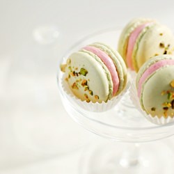 Pistachio Macarons With Kirsch