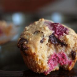 Raspberry & Dark Chocolate Muffins