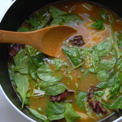 Arugula Soup with Goat Cheese