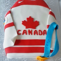 Canadian Hockey Jersey Cake