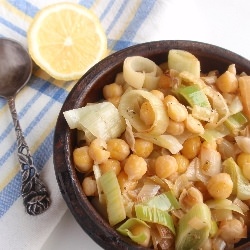 Chickpeas with Leeks and Lemon