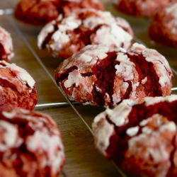 Red Velvet Gooey Butter Cookies