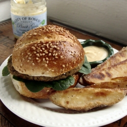 Lentil Burgers & Oven Fries