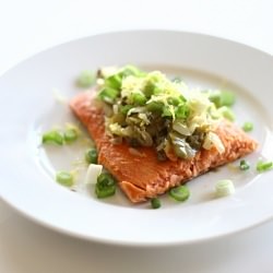 Salmon with Shallot and Green Onion