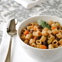 Vegan Pasta w/ Black Chickpeas