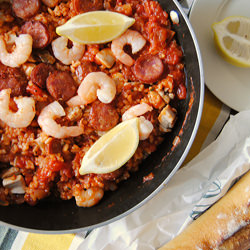 Paella w/ Chicken and Prawns