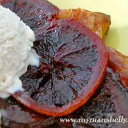 Blood Orange Caramel Tarte Tartin