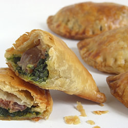 Duck Gizzard and Spinach Turnovers