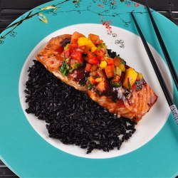 Hoisin Glazed Salmon/Black Rice