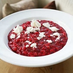 Beetroot Risotto with Feta Cheese