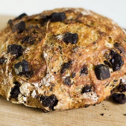 Coconut Chocolate No-Knead Bread