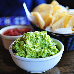 Guacamole with Chips and Salsa