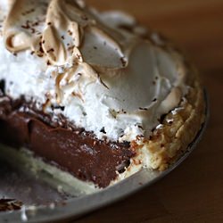 Chocolate Chili Meringue Pie