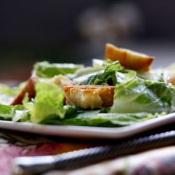 Simple Caesar with Garlic Croutons