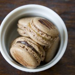 Chocolate Caramel Macarons