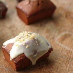 Mini Choc Pound Cakes, Ginger Syrup