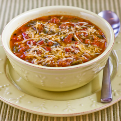 Sausage, Kale, and Spaghetti Soup