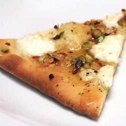 Brioche Pizza with Fried Pistachios