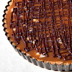 Chocolate Caramel Macadamia Tart