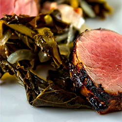 Pork Tenderloin and Collard Greens